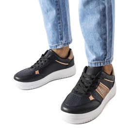 Schwarz-goldene Sport-Sneaker von Parma