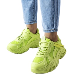 Inna Grüne Sneaker mit dicker Sohle von Amendola