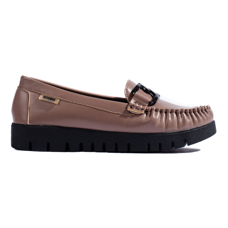 Dunkelbeige Shelovet-Plateau-Loafer für Damen
