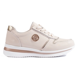 Beige Ledersneaker von Shelovet