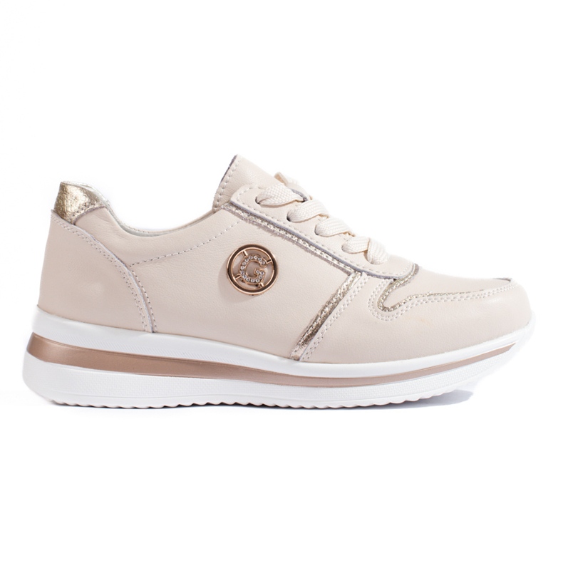 Beige Ledersneaker von Shelovet