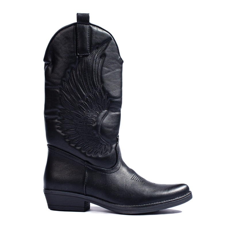 Shelovet schwarze Damen-Cowboystiefel mit Absatz