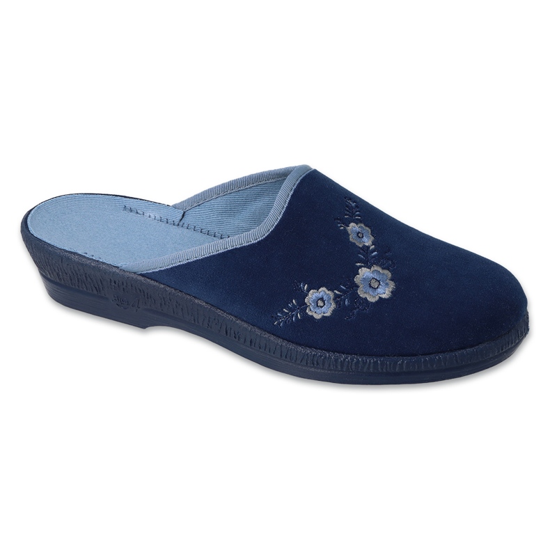 Befado Damen-PU-Hausschuhe mit Stickerei 219D481 Marineblau