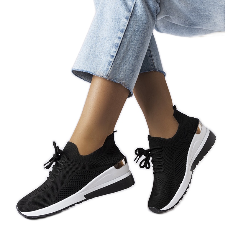 Inna Schwarze Keilsneaker von Alberica