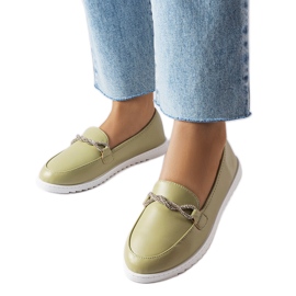 Grüne Slipper mit Strasssteinen von Paola