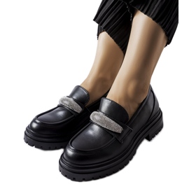 Schwarze Slipper mit Strasssteinen von Hartford