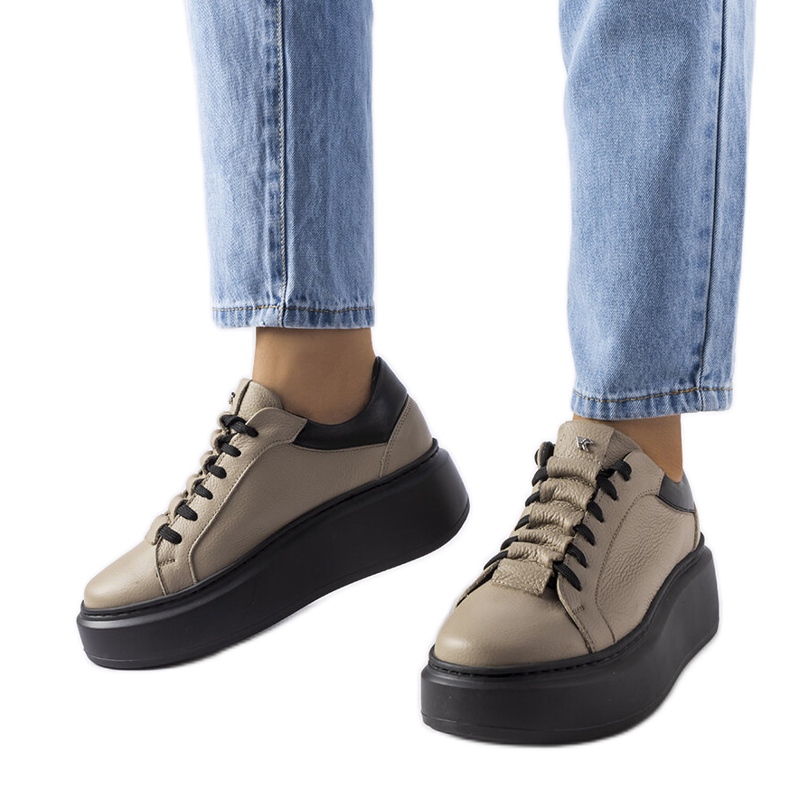 Beige Brogues LS5379 Taupe