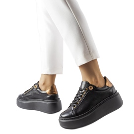 Beige Brogues LS5379 Taupe schwarz