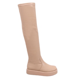 Baird Beige Stiefel mit klobiger Sohle