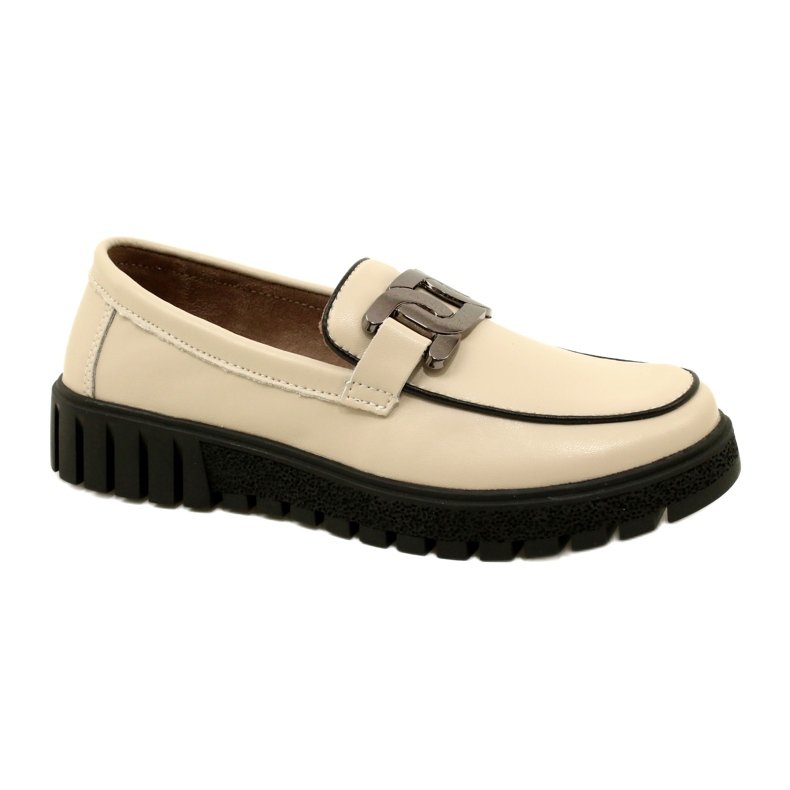 Stilvolle Damenschuhe aus Leder Filippo DP4728/23 BE beige