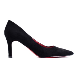 Schwarze High-Heel-Pumps aus Wildleder von Shelovet