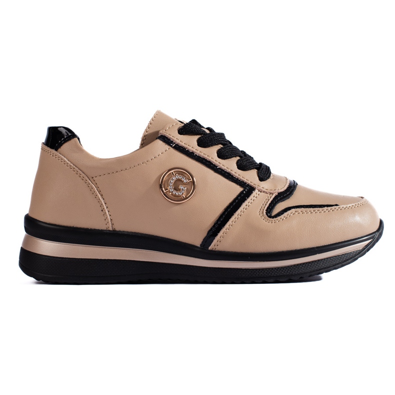 Beige Ledersneaker von Shelovet