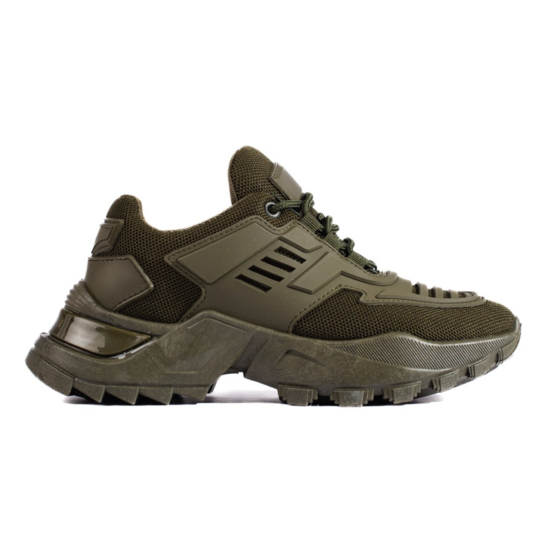 Dunkelgrüne Shelovet-Sneaker für Damen