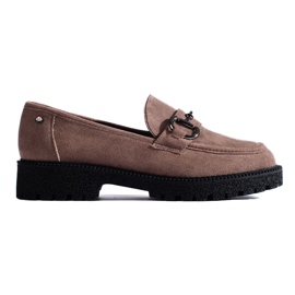 W. Potocki Dunkelbeige Wildleder-Loafer für Damen von Lord Potocki braun