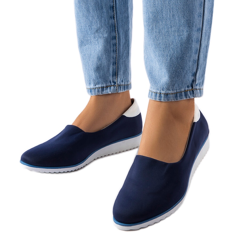 Marineblaue elastische Sneakers von Alfonsi