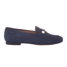 Marco Shoes Goldverzierte Loafer blau