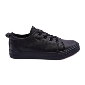 PE1 Kinder-Sneaker aus Leder in Schwarz Poliana