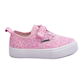 Gemusterte Kinder-Sneaker mit Klettverschluss, Pink Talirena rosa