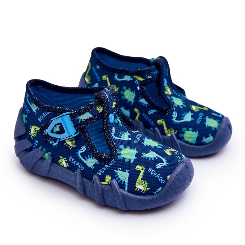 BEFADO S.A. Befado Dinosaurs 110N464 Hausschuhe, blau