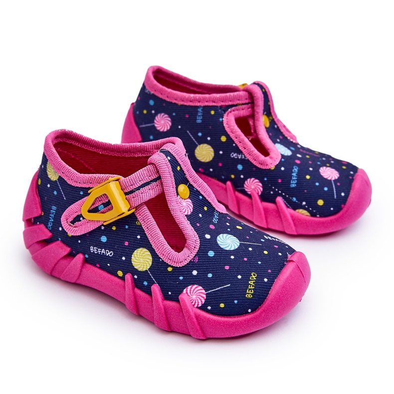 BEFADO S.A. Befado 110P471 Hausschuhe für Mädchen, Rosa und Marineblau