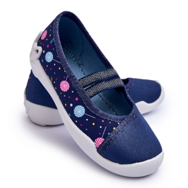 BEFADO S.A. Befado Ballerina-Hausschuhe 116X316 Marineblau