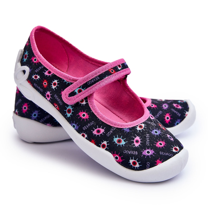 BEFADO S.A. Befado Ballerina-Hausschuhe für Mädchen, 114Y518, Marineblau und Rosa