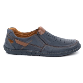 Olivier Herren-Lederloafer für den Sommer 602 marineblau