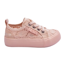 Durchbrochene Sneakers Big Star JJ374130 Nude rosa