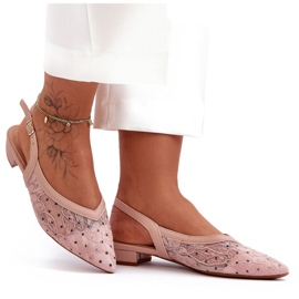 PG1 Rosa gepunktete Ballerinas für Damen Adore