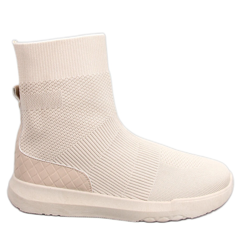 Ervin High-Top-Sneakers mit Socken in Beige