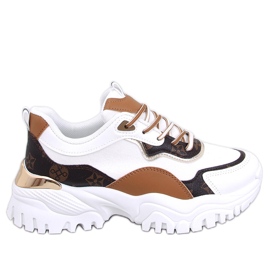 Nesbit Weiße Turnschuhe mit Keilabsatz