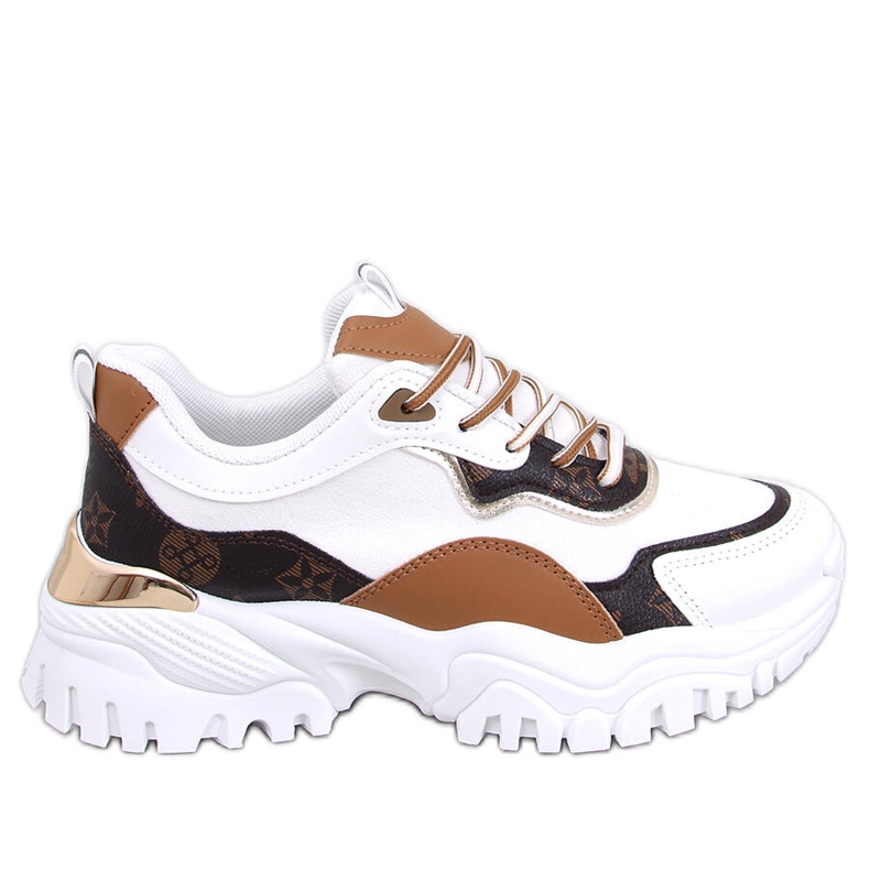 Nesbit Weiße Turnschuhe mit Keilabsatz