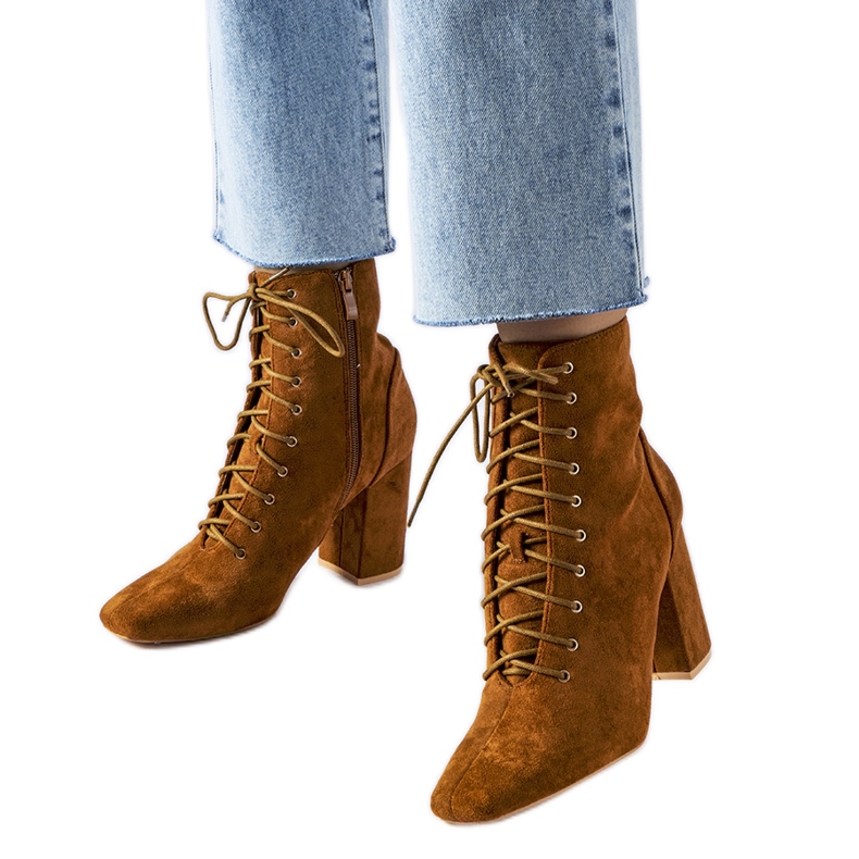 Braune Schnürstiefeletten von Drouins