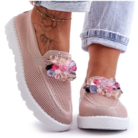 Slip-On-Sneaker für Damen mit Verzierung, Rosa