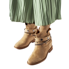 Beige isolierte Keilstiefel von Rinehart