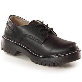 Damen-Oxford-Schuhe aus schwarzem Leder Filippo GLN441