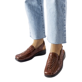 Braune durchbrochene Sandalen von Glafi