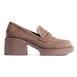 Beige Wildlederschuhe für Damen von Shelovet