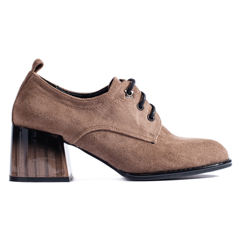 Dunkelbeige Wildlederschuhe von Shelovet