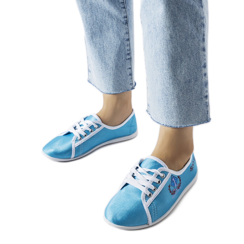 Blaue Woodstock-Sneaker für Damen