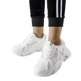 Weiße Sneakers mit dicker Sohle Fida