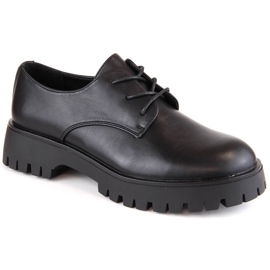 Schwarze Oxford-Damenschuhe Sergio Leone PB201