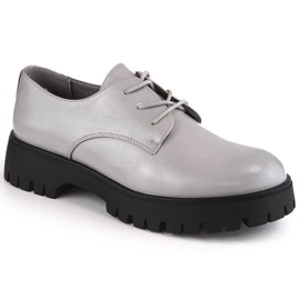 Graue Oxford-Schuhe für Damen Sergio Leone PB201