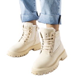 Beige isolierte Damenstiefel von Foca