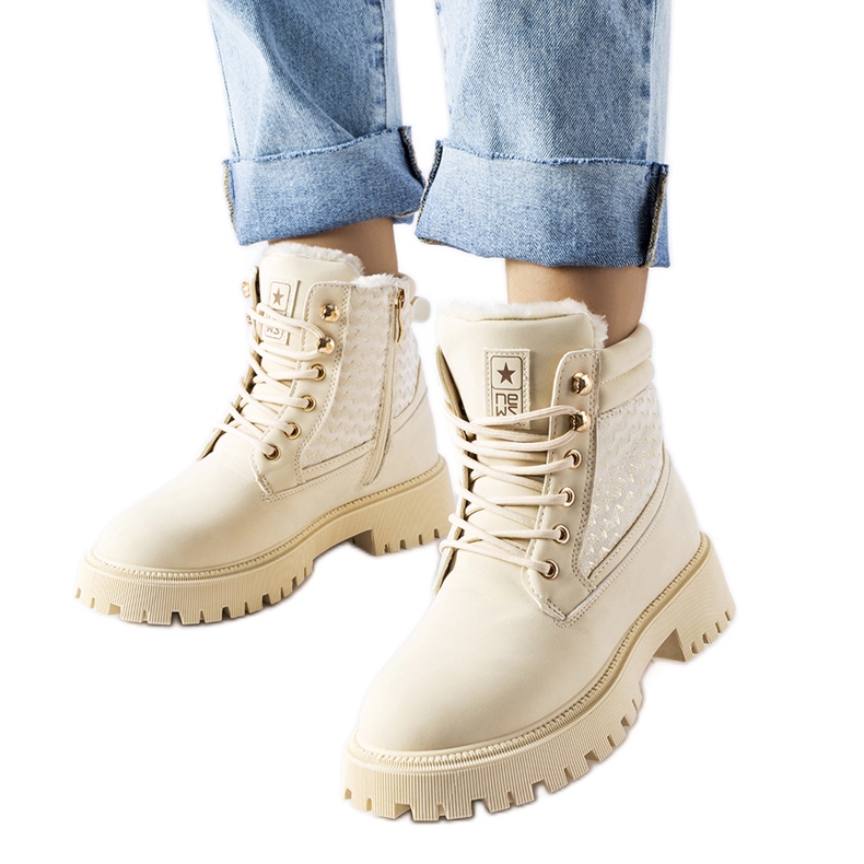 Beige isolierte Damenstiefel von Foca