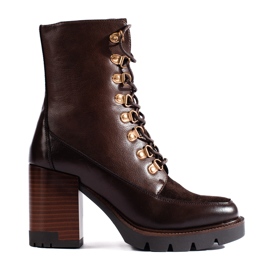 Braune Schnürstiefel von Vinceza