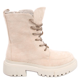 Schnürstiefel Wildleder Roisin Beige