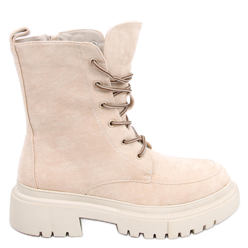 Schnürstiefel Wildleder Roisin Beige