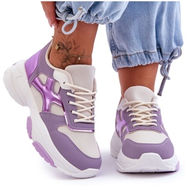 Seastar Lilafarbene Cortes-Schnürsneaker für Damen violett