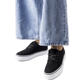 Schwarze Abboud-Sneaker aus Öko-Wildleder